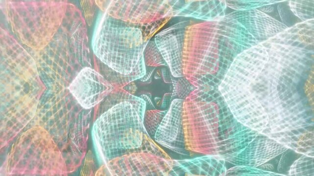 Abstract colorful symmetrical pattern designs.