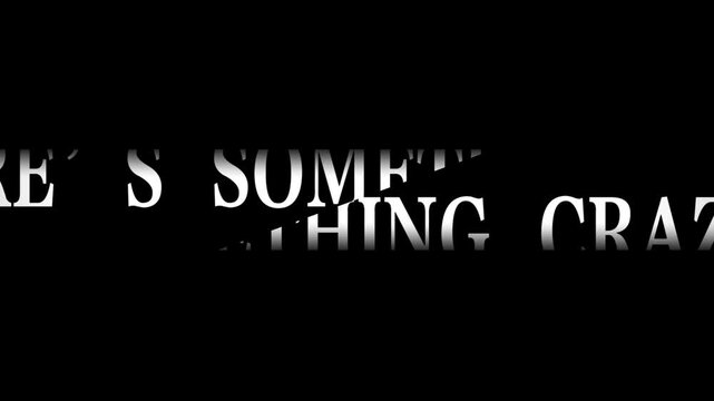 HERE SOMETHING CRAZY  text on black background motivational message success