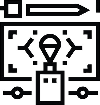 Creative web development concept with a lightbulb showing new ideas and coding solutions