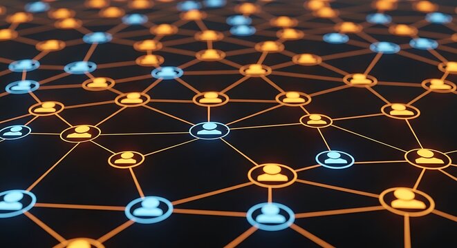A Network of Connections and Relationships Between People