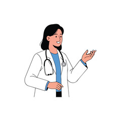 Fototapeta premium Female Doctor Consultation Illustration