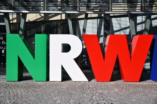 Berlin, Germany - September 30, 2024: Entrance to the representation of the state of North Rhine-Westphalia at the federal government in Berlin, Germany - NRW