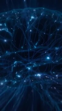 Glowing Neural Brain With Sparks, Neuroscientist Modeling Ai Cognition, Radiant Synapse Pathways, Pulsing Activation Waves, Immersive Deep Learning Simulation In Dark Lab Space