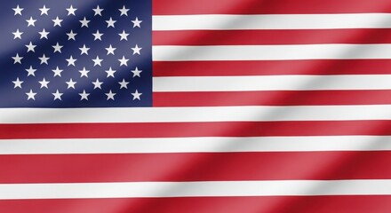 Obraz premium American flag waving with sunlight and shadows