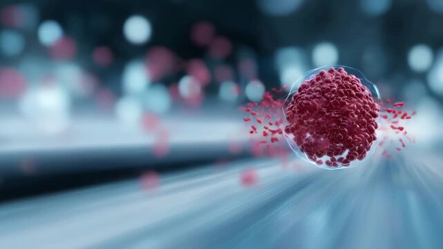 cancer cell close up, tumor microenvironment, metastatic cancer concept, malignant cell visualization, oncology research, tumor progression, cancer biology, cellular mutation, disease mechanism