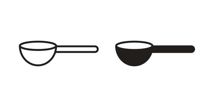 Scoop icon. Black and White Vector Illustrations. line icon vector pictogram