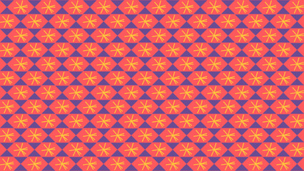 Fototapeta premium Abstract Floral Pattern in Orange and Purple vector illustration