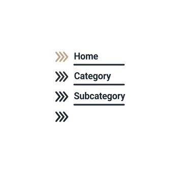 Breadcrumb navigation menu showing hierarchical structure of a website