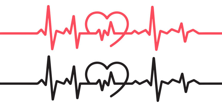 heartbeat heart pulse icon vector