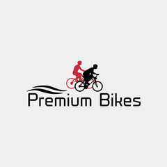 Obraz premium bike store logo design vector format