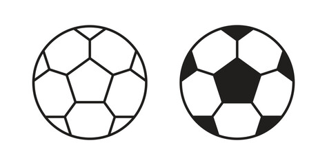 Football icon in line design. Editable stroke icon. © kia