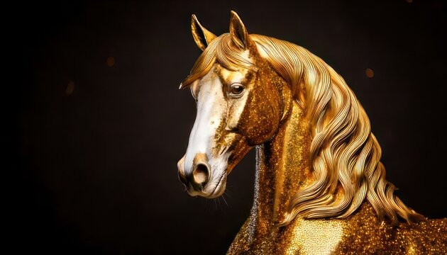 Golden Horse Statue - A Symbol of Power and Elegance.