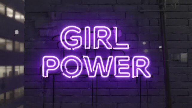 "Girl power" sign. Feminism.