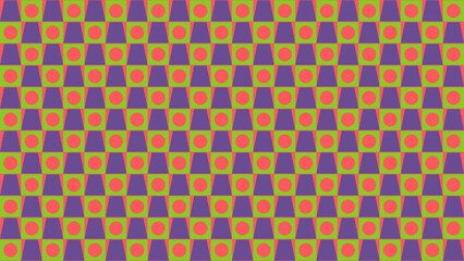 Fototapeta premium Funky Retro Geometric Pattern vector illustration