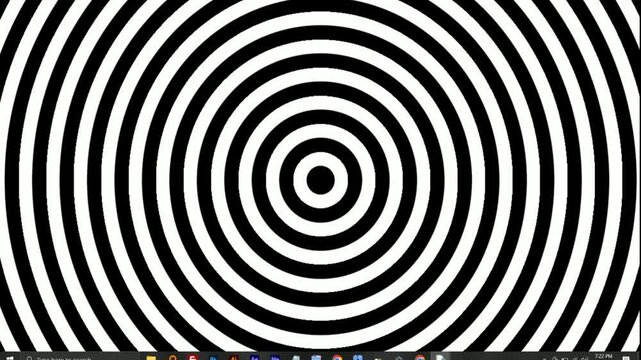 Hypnotic Black and White Concentric Circles Optical Illusion