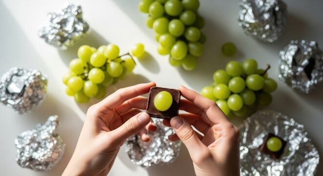 April fool's prank with foiled grapes and a twist