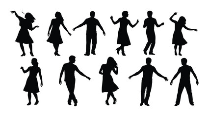 Fototapeta premium A group of people dancing in different poses