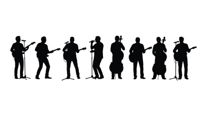 A group of musicians playing various instruments © SILHUETTECHEMBER