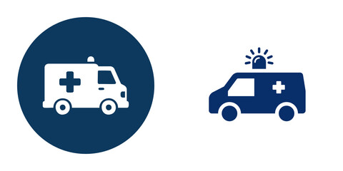 Ambulance Vehicle Icon Set isolated on transparent background © MstLima