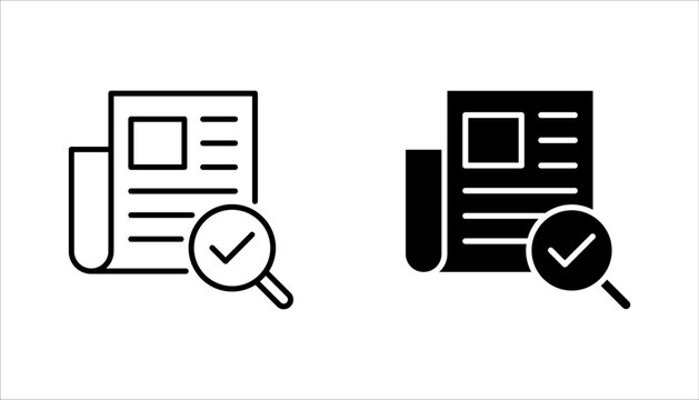 audit icon set. Audit report vector illustration on white background
