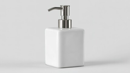 Obraz premium Minimalist Soap Dispenser with Silver Faucet