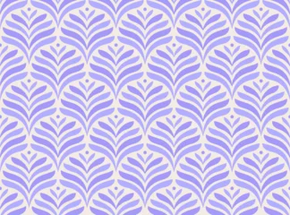 Damask leaves seamless pattern. Vector retro style background print. Decorative flower texture. © daniela