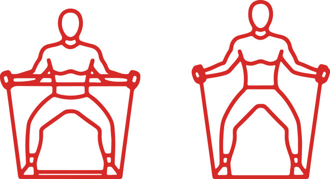 Illustration of two variations of dip exercises using parallel bars