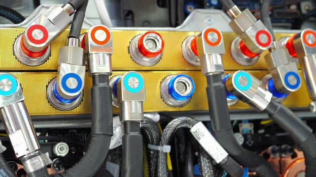 Big data gpu ai robot modern server center computer pc. Bitcoin and crypto mining farm. High tech server computers at work, data center modern supercomputer.