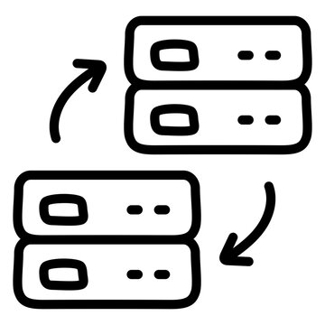 Modern style icon of server transfer 