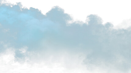 Naklejka premium Smoke or fog with soft blue tones on a transparent background used for design or art projects