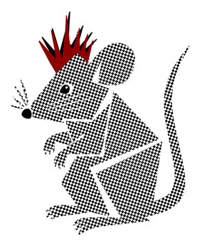 Rat&oacute;n con patr&oacute;n a cuadros.