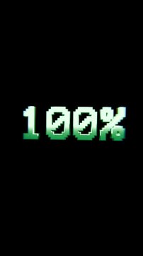 countdown percentage timer loading animation, on black background, content creator, game streaming animation