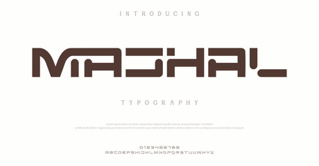 Fototapeta premium Introducing Mashal Typography Font Design