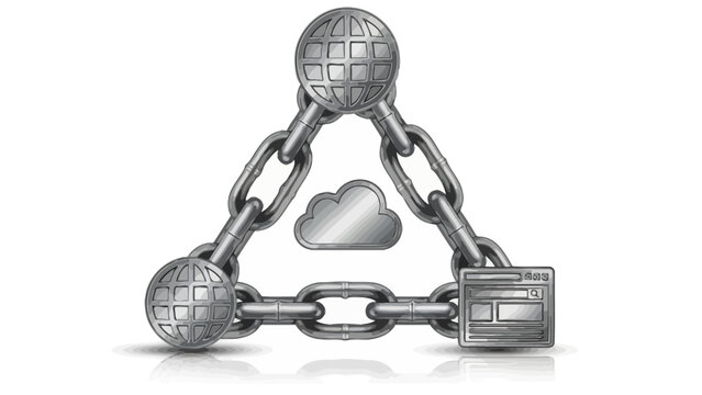 Cloud Computing Security Concept.