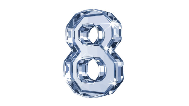 Clear Glass Number Eight.