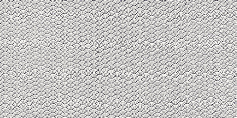 Obraz premium Intricate black and white pattern resembling overlapping wave or scale designs