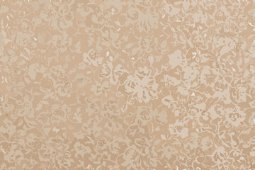 Intricate floral pattern in muted beige and tan tones seamless texture © Suresh