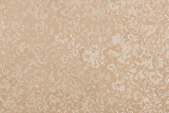 Intricate floral pattern in muted beige and tan tones seamless texture