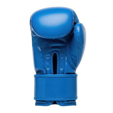 A blue boxing glove on a white background isolated on transparent background. Png