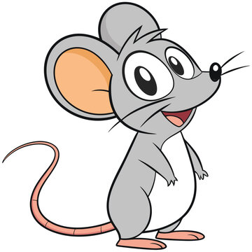 Cute cartoon mouse character illustration