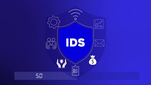 Intrusion detection system identifying unauthorized access and suspicious activity 4K animation video.