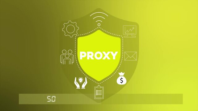 Proxy server acting as intermediary for secure and controlled network traffic 4K animation video.