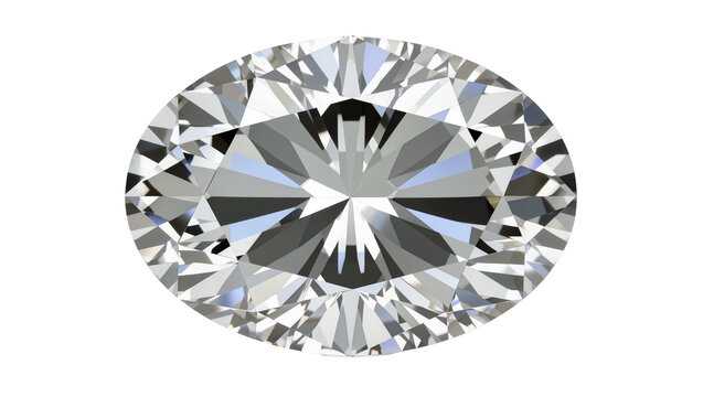 Sparkling oval cut diamond, a brilliant and precious gemstone isolated on transparent background, perfect for luxury jewelry PNG
