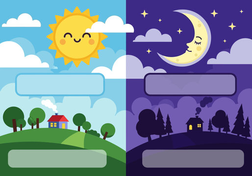 Day and Night Sky Comparison.