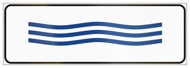 Obraz premium Road sign used in Italy - Road subject to flooding