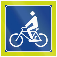 Obraz premium Road sign used in Italy - Bicycle crossing