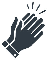 Obraz premium Hand Clapping Graphic Illustration Depicting Applause or Encouragement