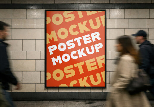 City Transit Wall Poster Mockup