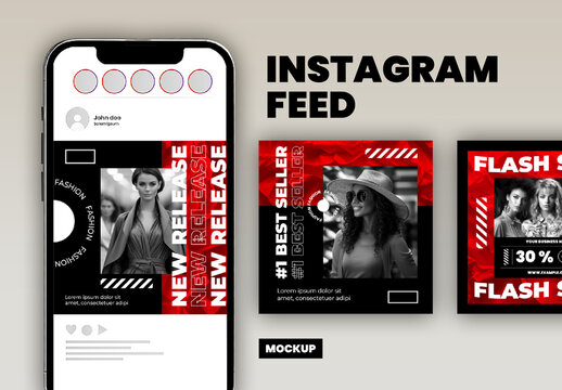Instagram Feed Social Media Post Mockup
