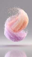 Fototapeta premium Abstract Organic Gradient Blob with Floating Particles for Creative Digital Design and Innovation Background